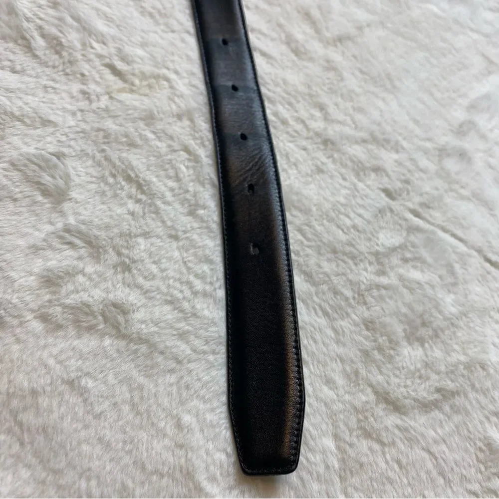 Bachrach Black Leather Belt Size 50